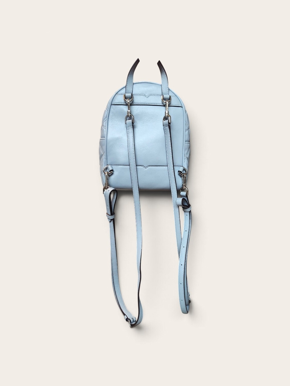 Kate Spade Quilted Powder Blue Mini Leather Backpack - Picture 2 of 5